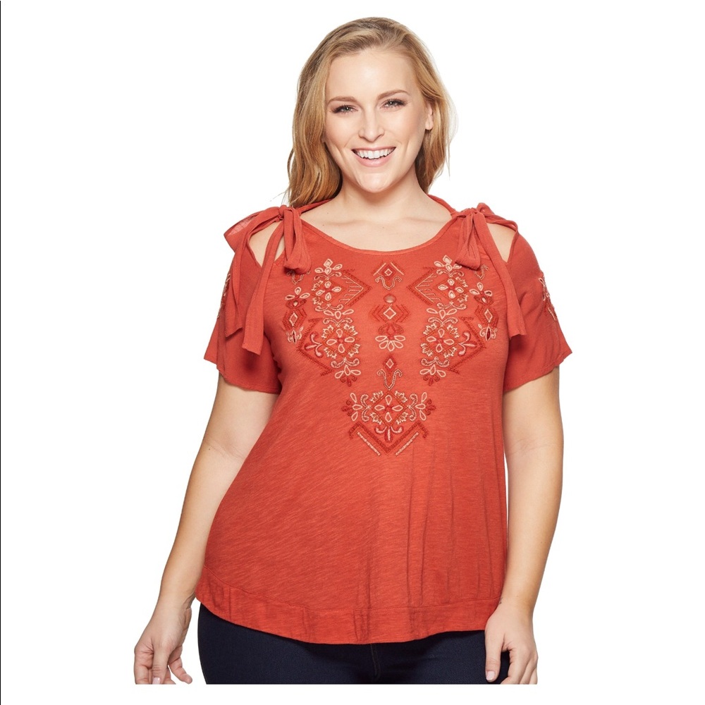 Lucky Brand cold-shoulder t-shirt